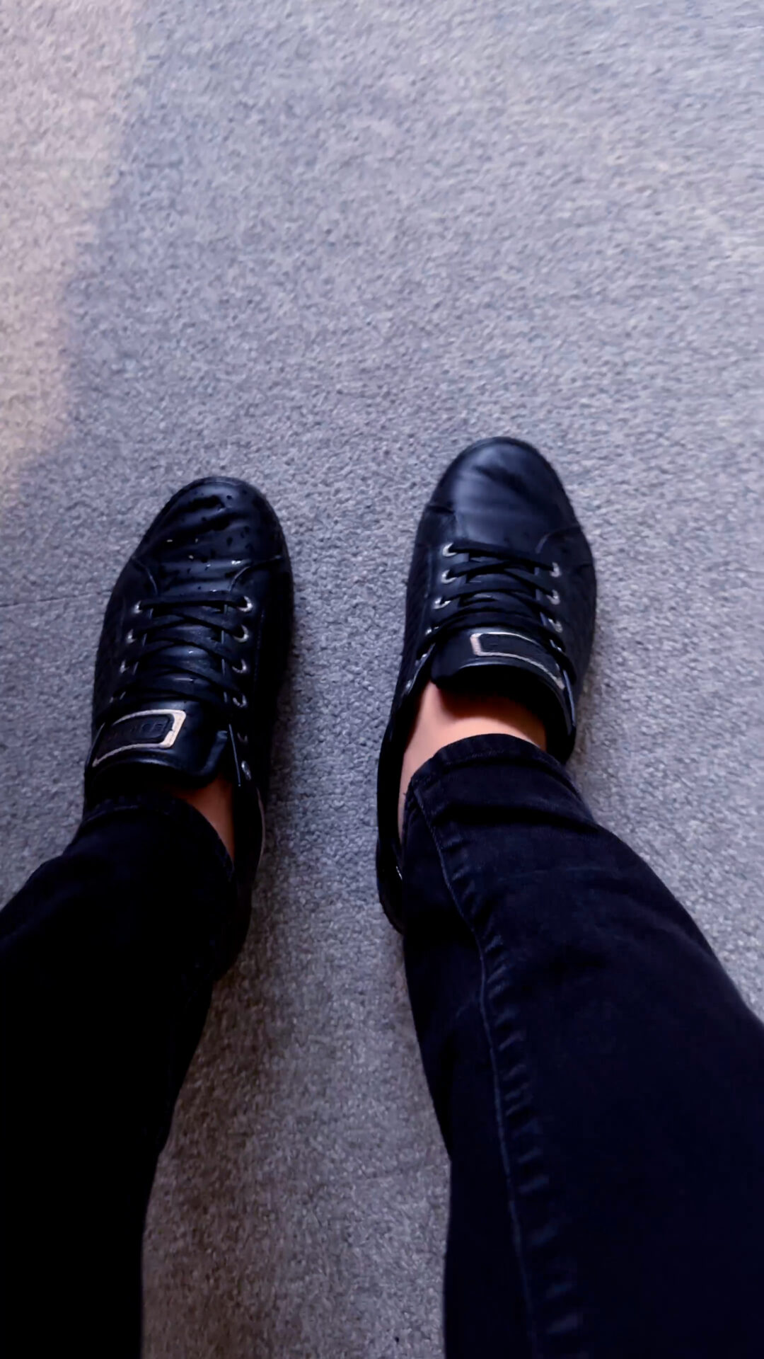 Taking off my shoes in the office