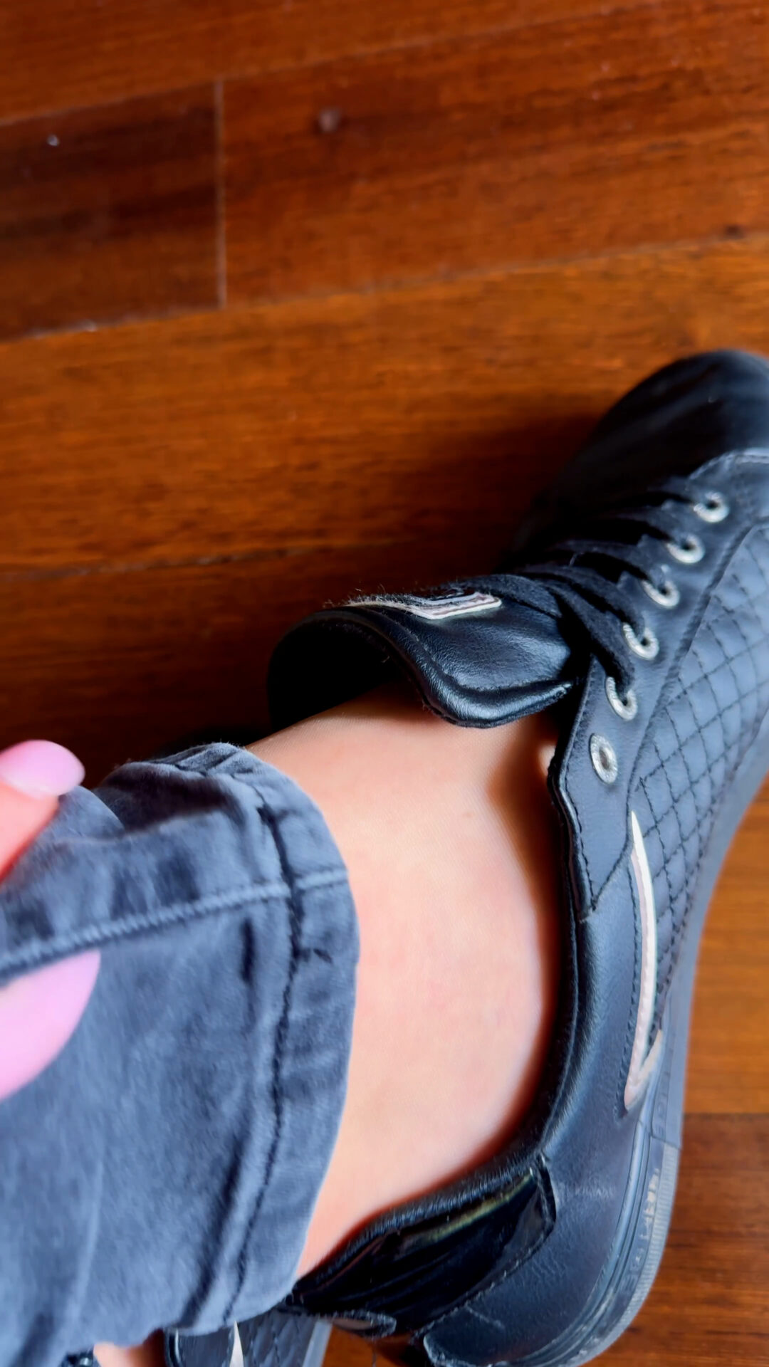 Taking off my sneakers